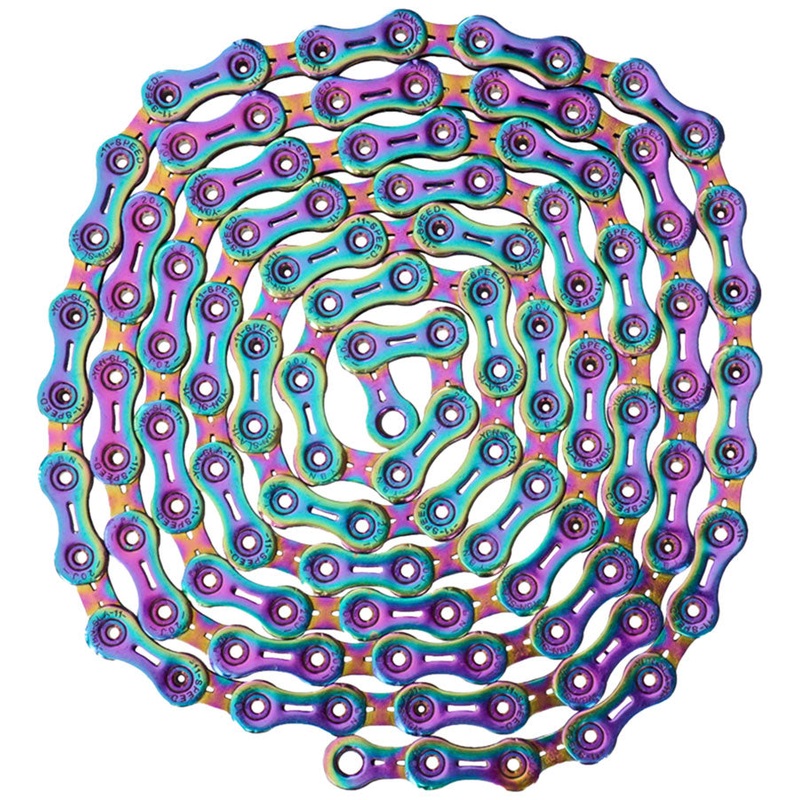NEW YBN Ti-Nitride Chain – 11-Speed, 116 Links, Rainbow