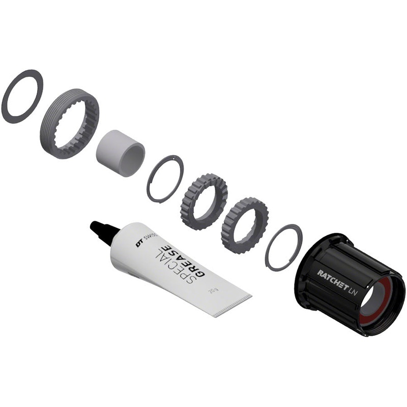 NEW DT Swiss Ratchet LN Freehub Body Upgrade Kit – Shimano HG 11 MTN, Standard, Aluminum, Sealed Bearing, 18T