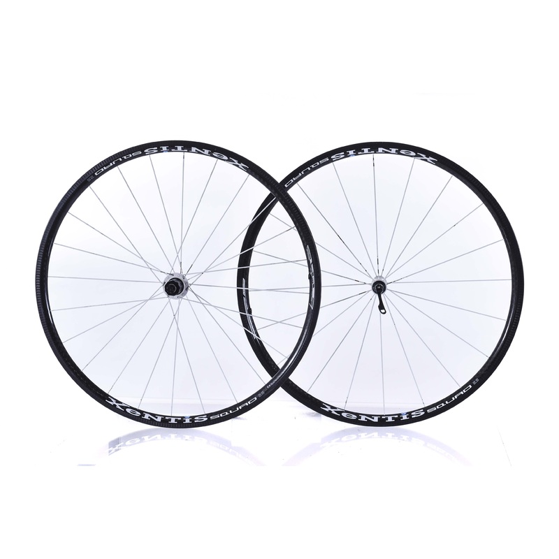 USED Xentis Squad 2.5 Carbon Rim Brake Tubular Wheelset 11 speed Quick Release