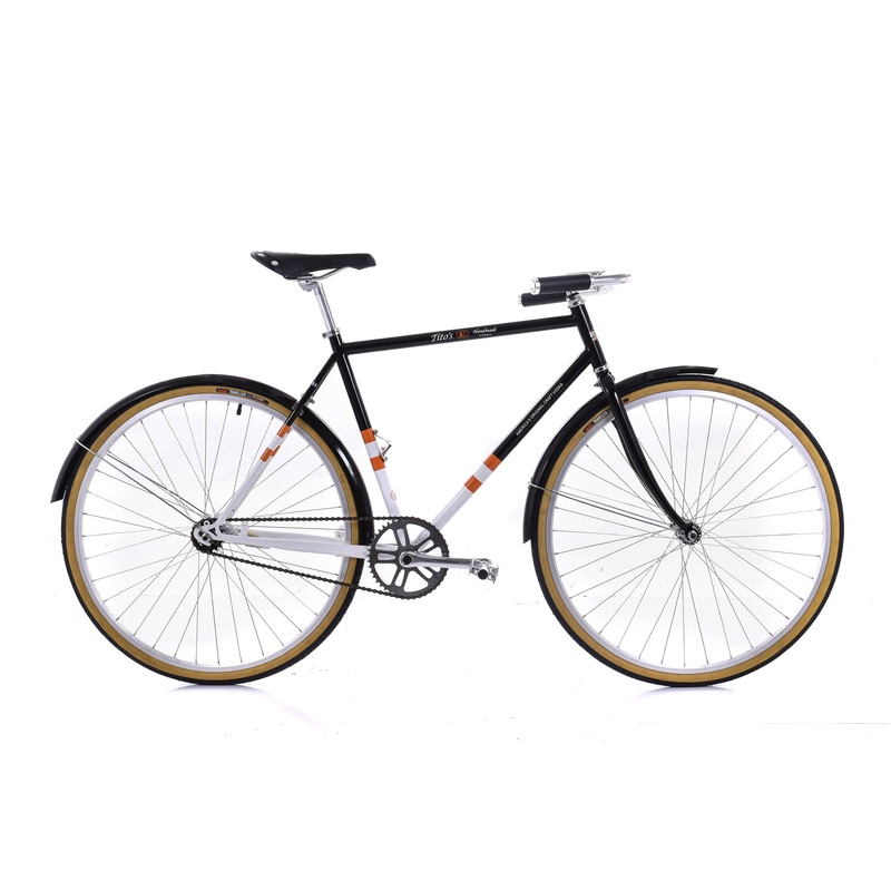 USED State Eliston Single Speed City Bike 53cm Tito’s Vodka Edition Black/White