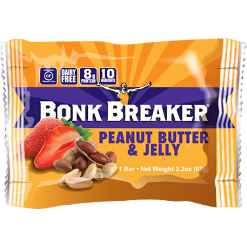 NEW Bonk Breaker Energy Bar: Peanut Butter and Jelly, Box of 12