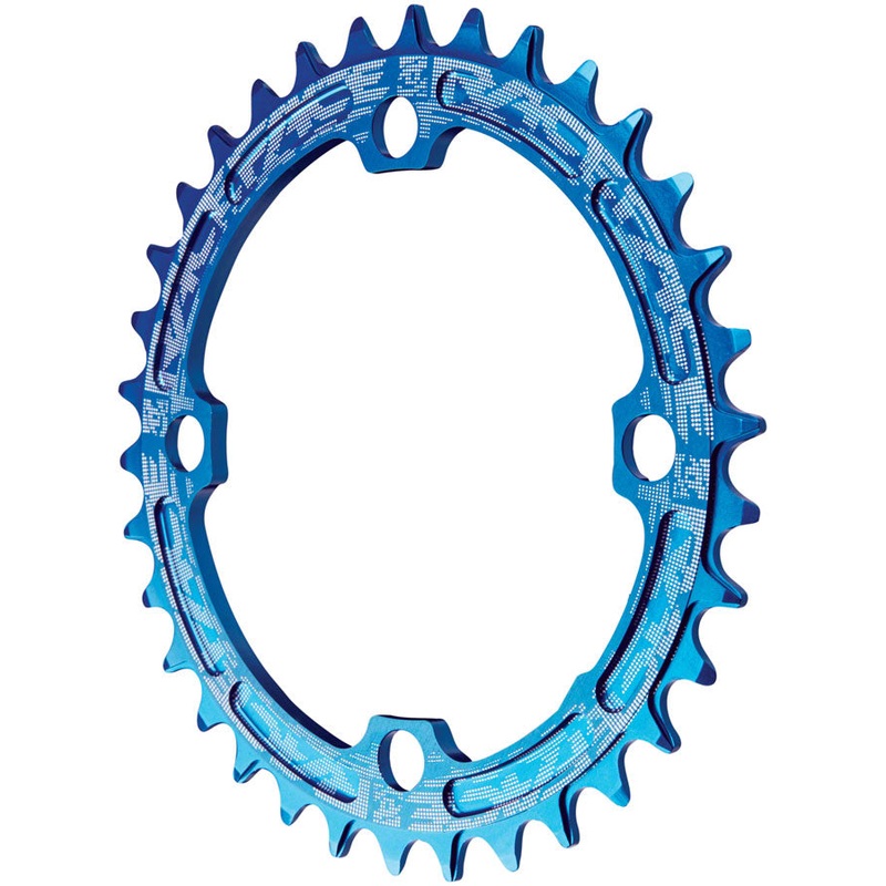 NEW RaceFace Narrow Wide Chainring: 104mm BCD, 36t, Blue