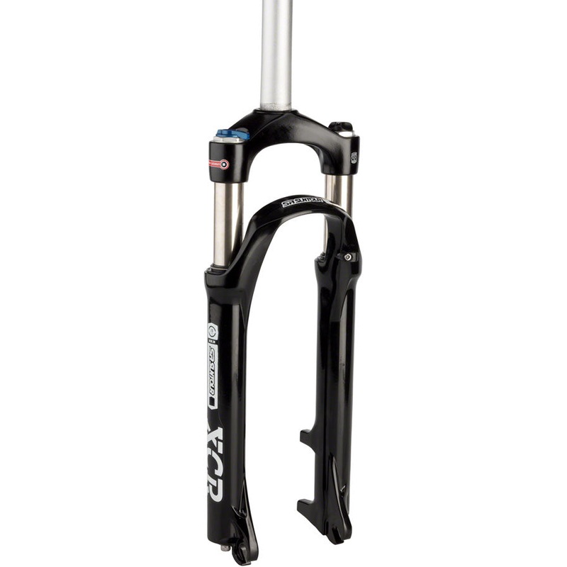 NEW SR Suntour XCR Air 24 Suspension Fork: 24″, 1-1/8″ Threadless Steerer, 63mm Travel, Disc, Black