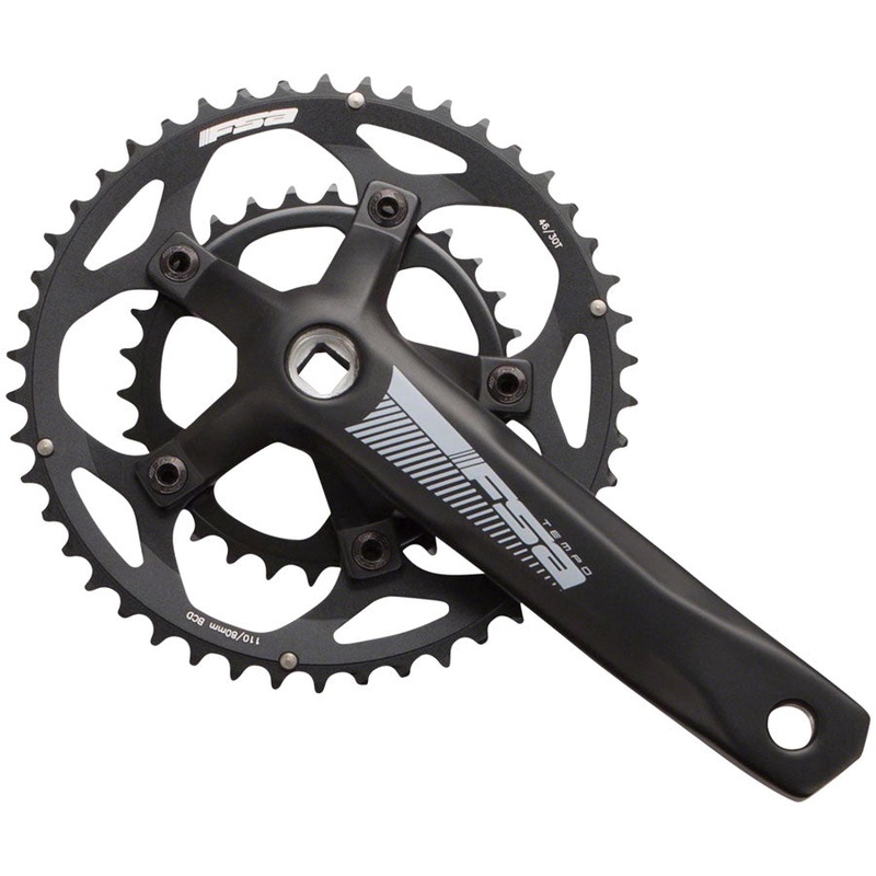 NEW FSA (Full Speed Ahead) Tempo Crankset Adventure 170mm, 110/80 BCD, Square Taper