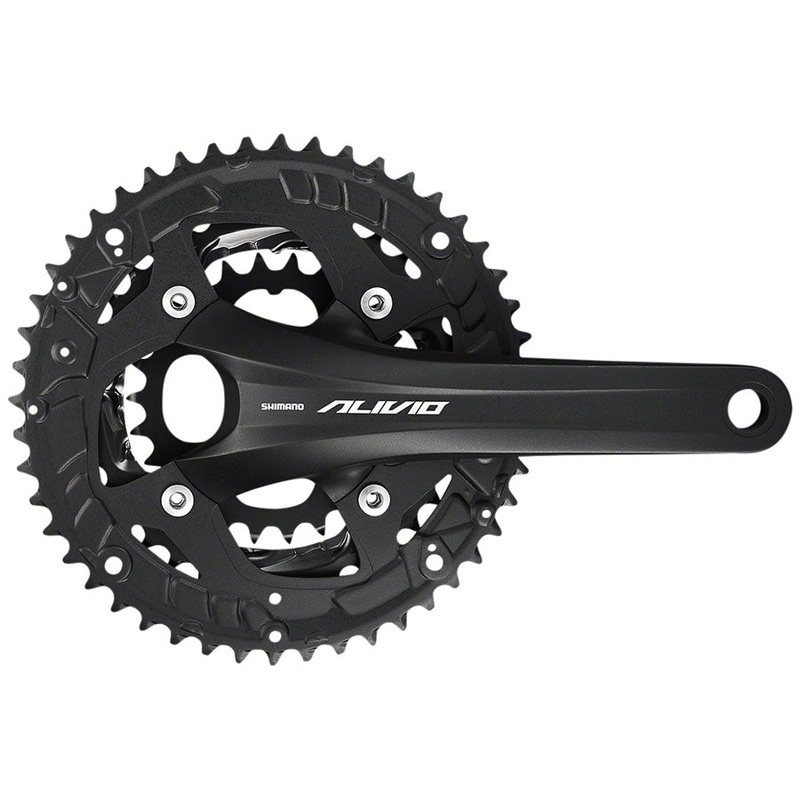 NEW Shimano Alivio FC-T4060 Crankset – 170mm 9-Speed 48/36/26t 104/64 BCD Hollowtech II Spindle Interface Black