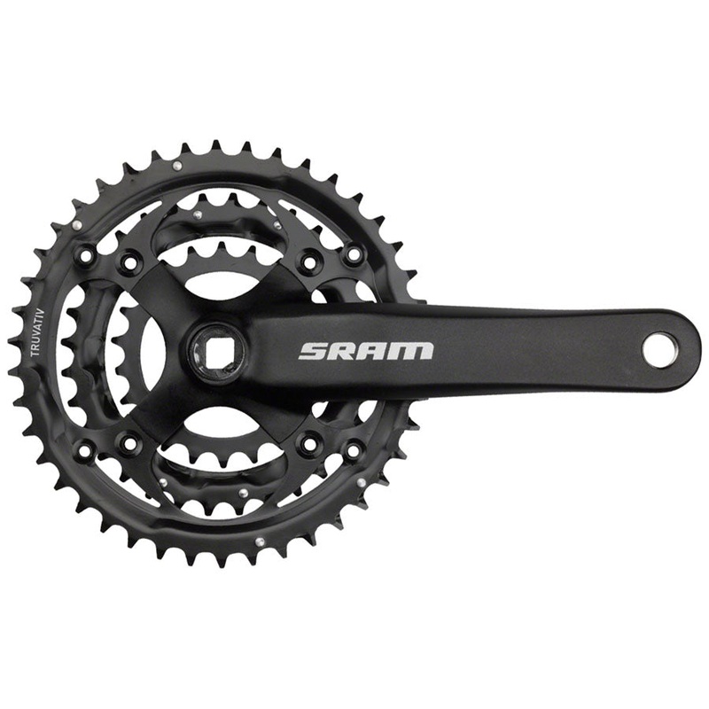NEW SRAM S-600 Crankset SRAM S-600 Crankset – 175mm, 8-Speed, 42/32/22t, 104/64 BCD, Square Taper JIS Spindle Interface, Black