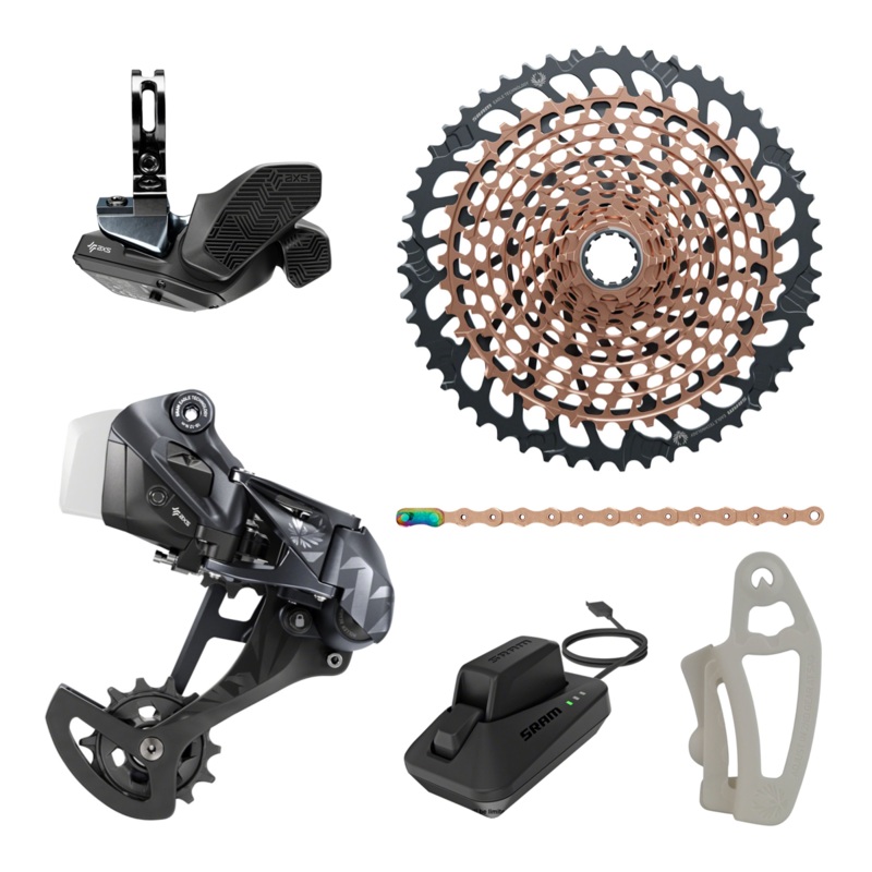 NEW SRAM XX1 Eagle AXS Copper Upgrade Kit – Rear Derailleur, Shifter, Cassette 10-52t, Chain, Charger/Cord, Battery