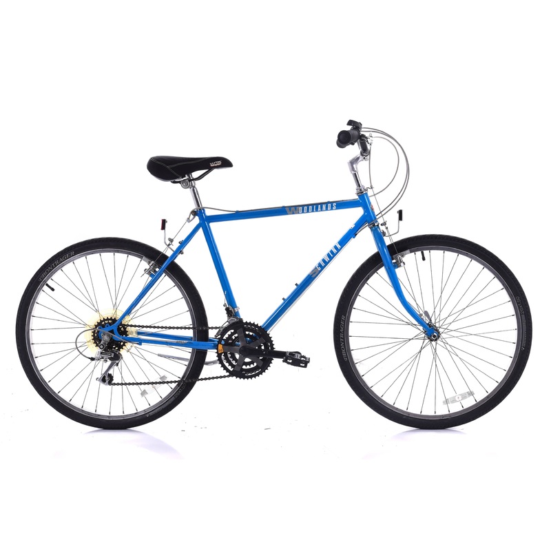 USED Schwinn Woodlands Steel Small Hybrid Bike Blue