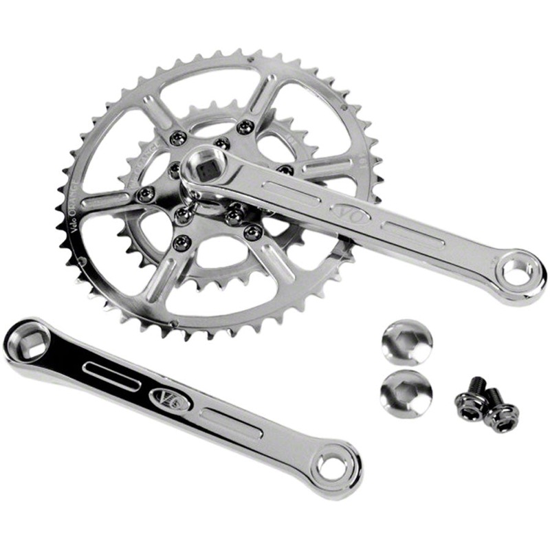 NEW Velo Orange New Rando Crankset – 175mm, 8/9/10-Speed, 46/30t, 50.4 BCD, Square Taper JIS Spindle Interface, Polished Stainless