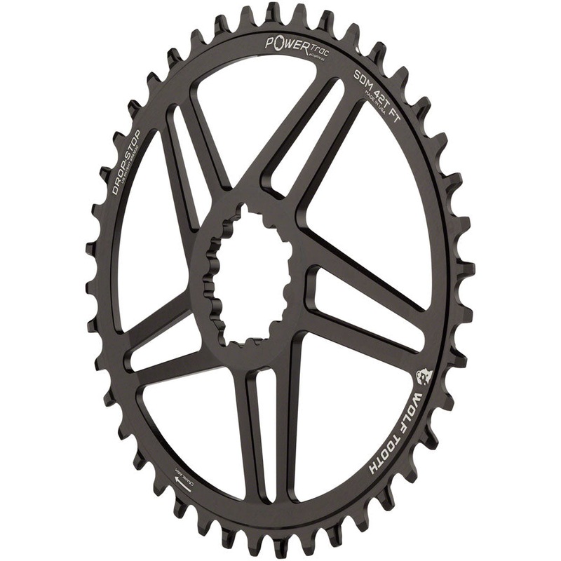 NEW Wolf Tooth Elliptical Direct Mount Chainring – 38t SRAM Direct Mount 6mm Offset Drop-Stop Flattop Compatible Black
