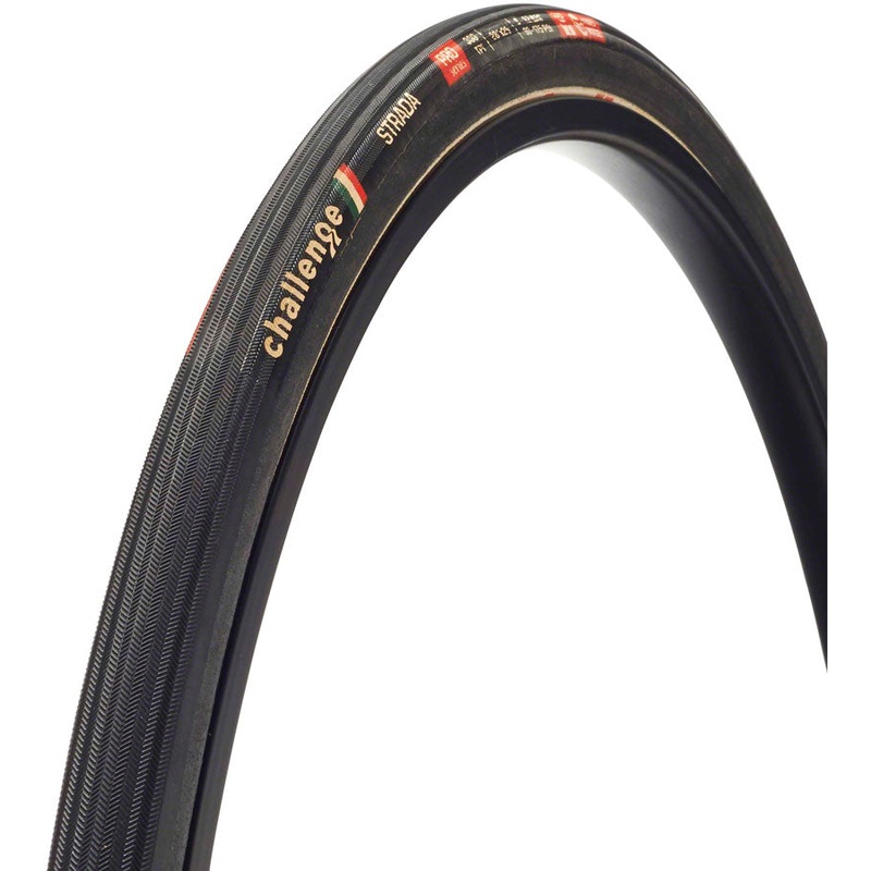 NEW Challenge Strada Pro Tire – 700 x 25, Tubular, Black, Handmade