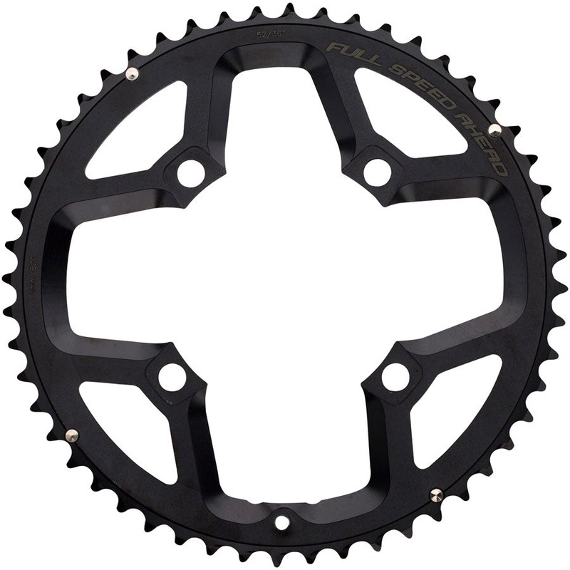 NEW Full Speed Ahead Gossamer ABS Chainring – 52t, 110 Full Speed Ahead ABS BCD, 4-Bolt, Aluminum, N10/N11, Black