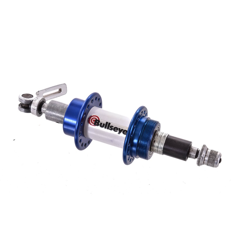 USED Bullseye 130mm Thread On Freehweel Hub Blue 32h