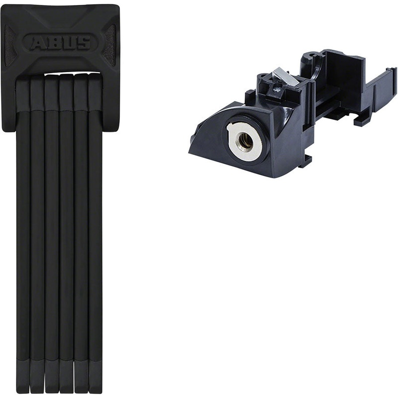 NEW Abus Bordo 6015 Keyed Folding Lock: Black Plus Battery Rack 90cm