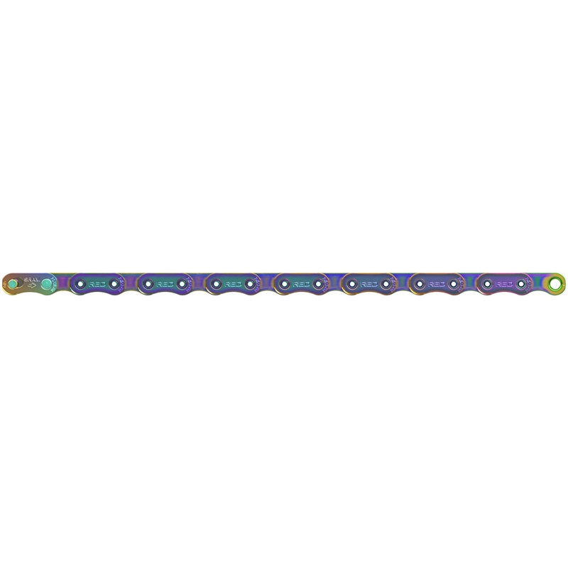 NEW SRAM RED Flattop Chain – 12-Speed, 120 Links, Flattop, PowerLock, Rainbow, D1
