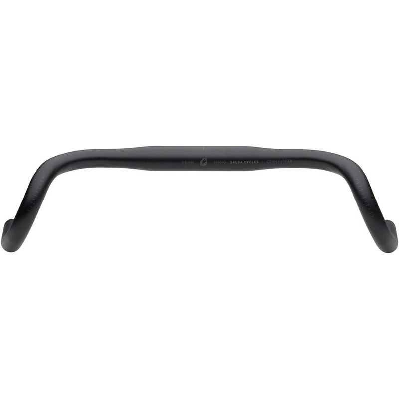 NEW Salsa Cowchipper Alloy Bar Drop Handlebar Salsa Cowchipper Drop Handlebar – Aluminum, 31.8mm, 38cm, Black