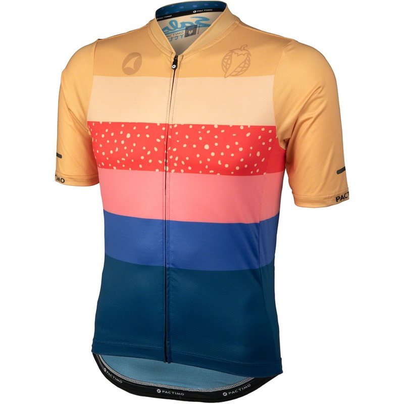 NEW Salsa Team Polytone Men’s Jersey – Goldenrod, Dark Blue, w/ Stripes, Small