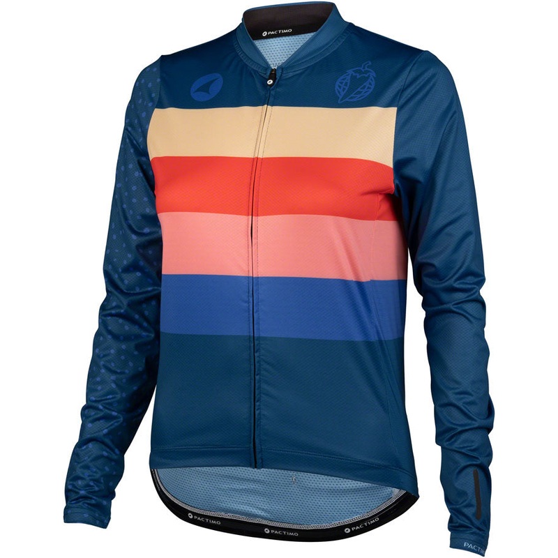 NEW Salsa Team Polytone Women’s Long Sleeve Jersey – Dark Blue, w/ Stripes, X-Large