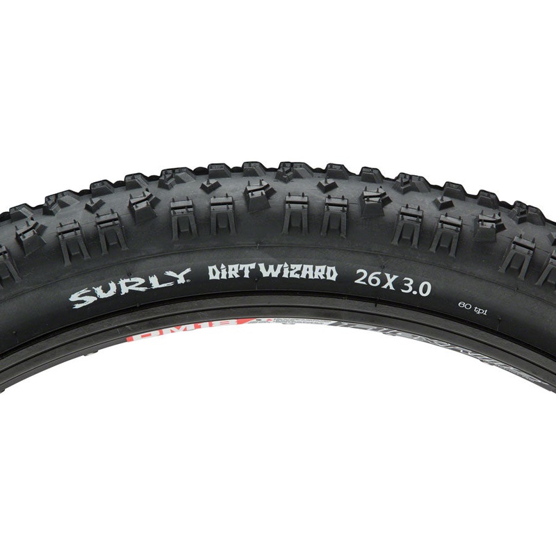 NEW Surly Dirt Wizard Tire Surly Dirt Wizard Tire – 26 x 3.0, Tubeless, Folding, Black, 60tpi