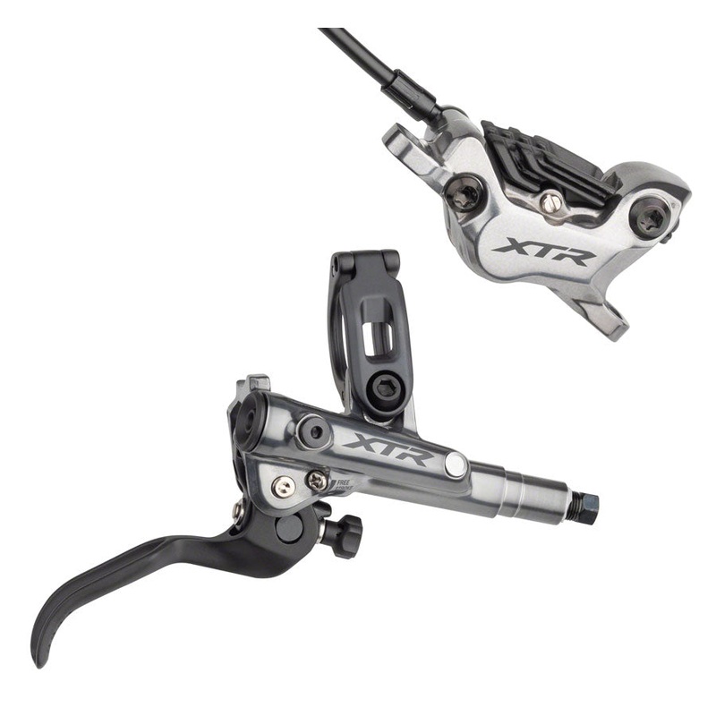 NEW Shimano XTR BL- M9120/BR-M9120 Disc Brake and Lever – Front, Hydraulic, Post Mount, Finned Metal Pads, Gray