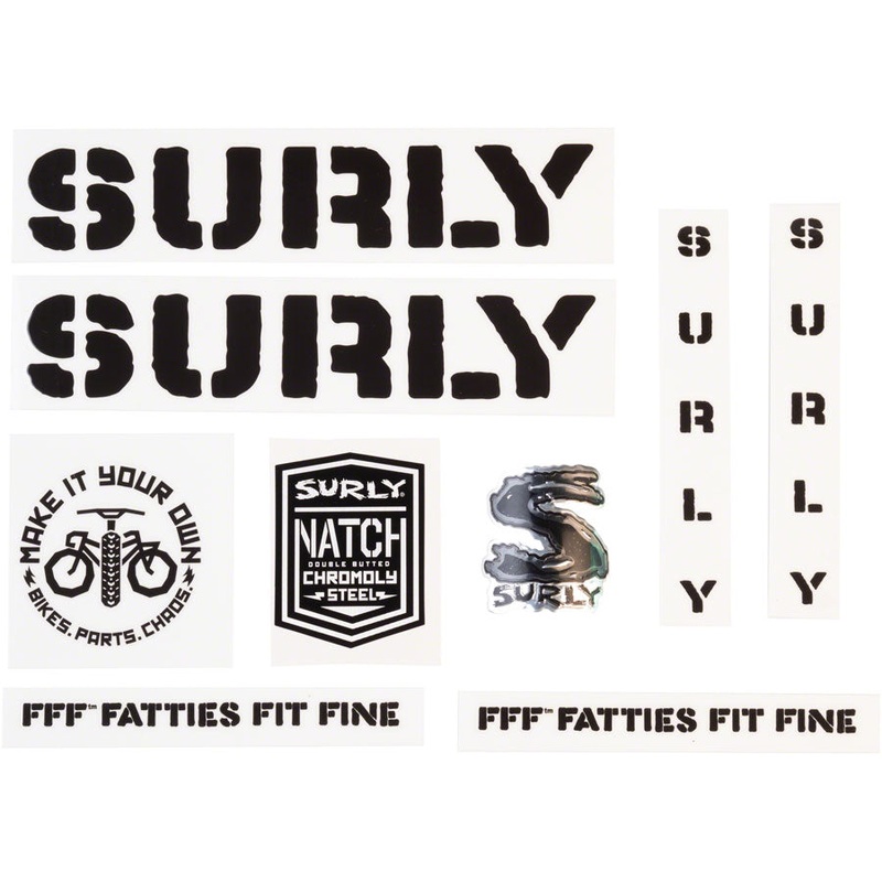 NEW Surly Overspray Decal Set – Black
