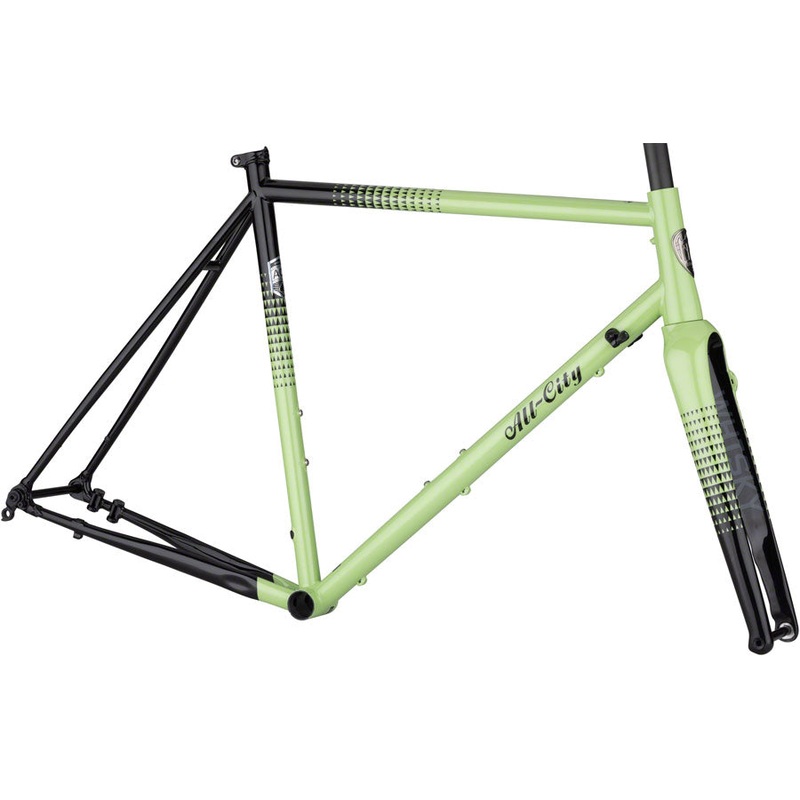 NEW All-City Zig Zag Frameset – 700c, Steel, Honeydew Bling