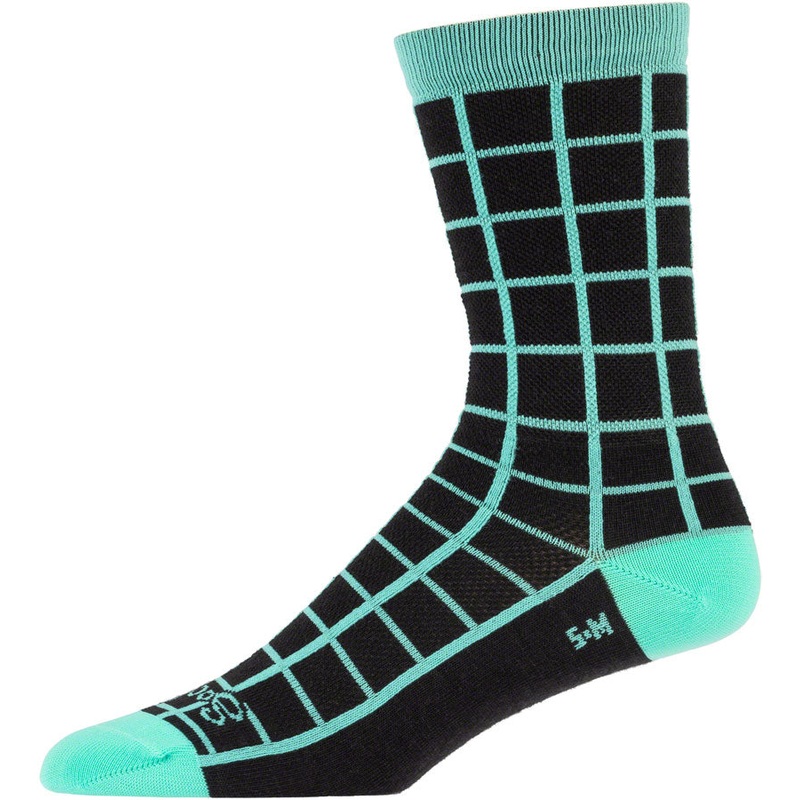NEW All-City Club Tropic Socks – 6″, Black, Goldenrod, Teal, Small/Medium