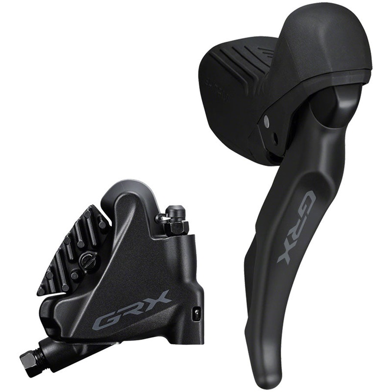 NEW Shimano GRX ST-RX610 Shift/Brake Lever with BR-RX400 Hyd Disc Brake Caliper – Right/Rear, 12-Spd, Flat Mnt Caliper, For 25mm Mount, Black