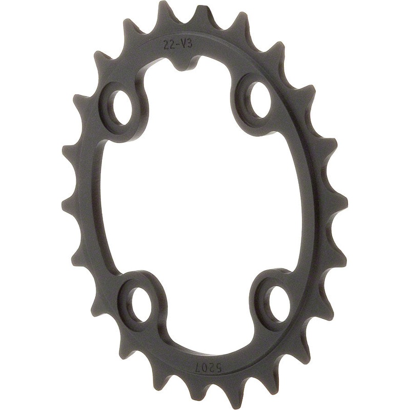 NEW TruVativ Trushift 22t 64mm BCD 8 and 9 Speed and 2×10 Chainring Black Alloy