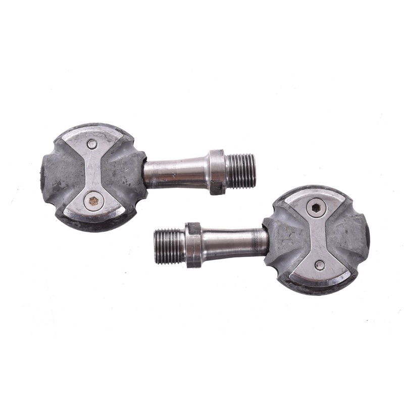 USED Speedplay Zero Titanium Spindle Road Pedals, Gray