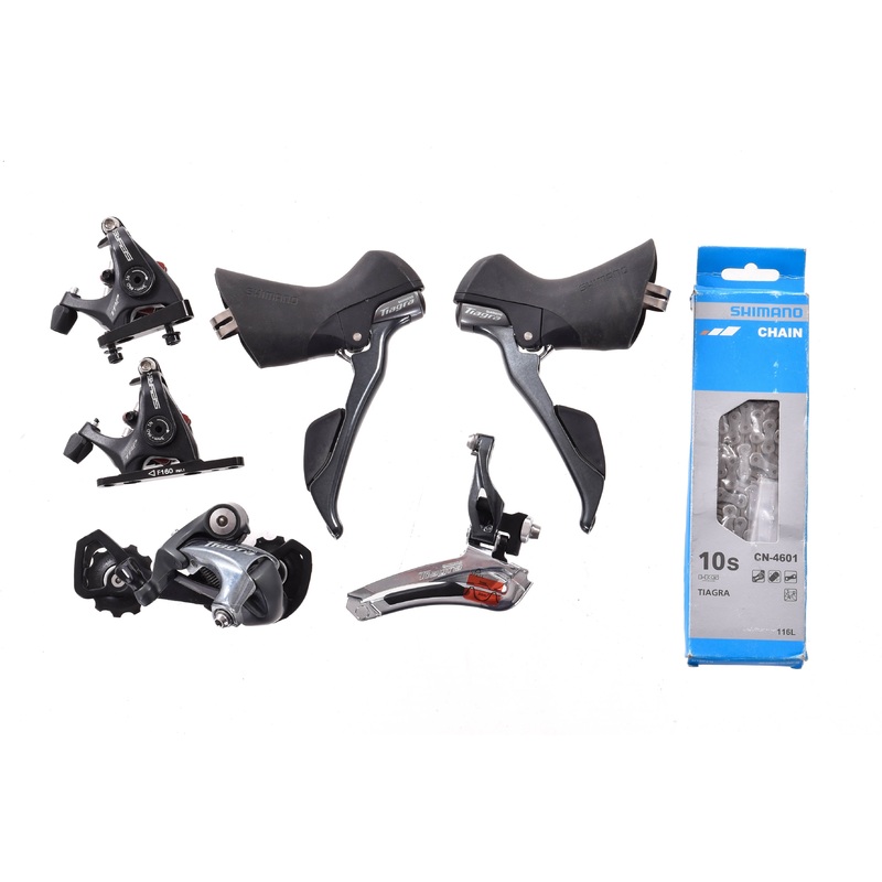 NEW take off Shimano Tiagra 4700 partial 2×10 speed Groupset + TRP Spyre brakes