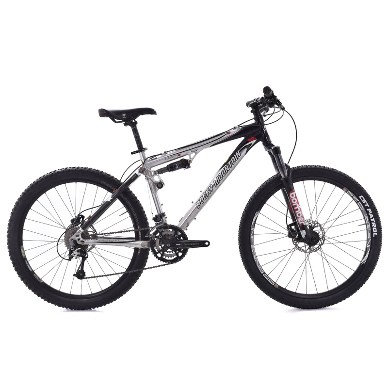 USED 2009 Rocky Mountain Element 30 Full Sus Mountain Bike 18″ Shimano XT 3×9 speed Aluminum/Carbon 26″ Wheels