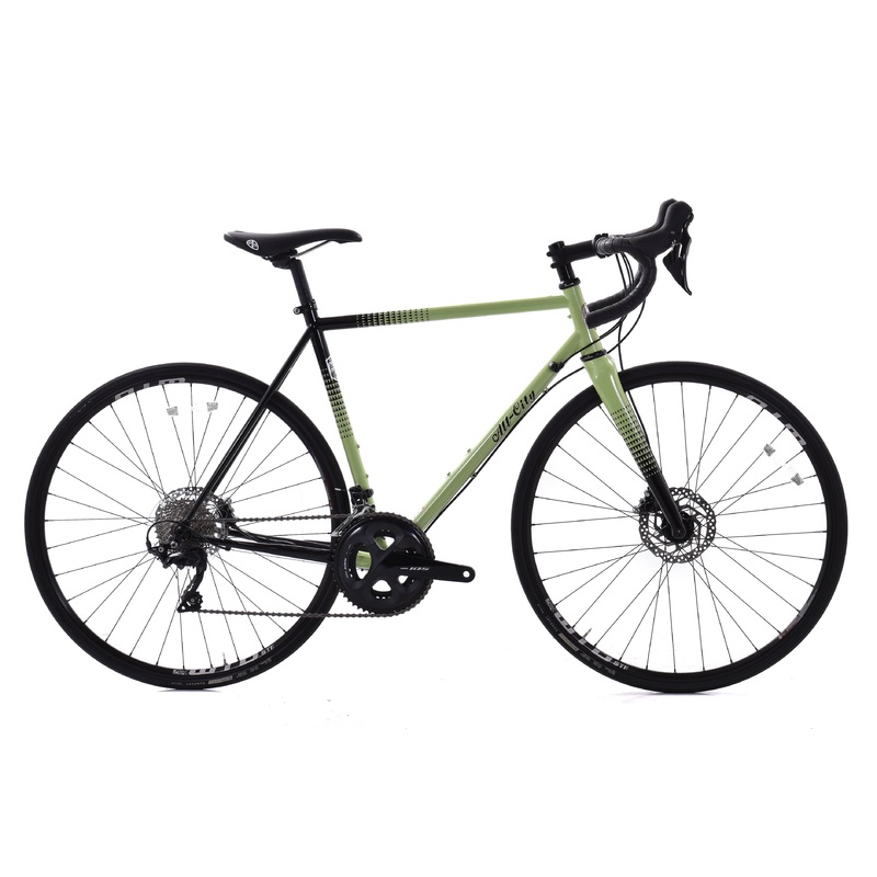 USED All-City Zig Zag 105 Steel Disc Road Bike Honeydew Bling 52cm