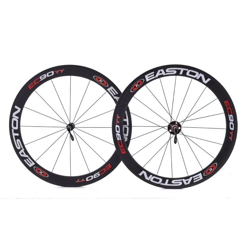 USED Easton EC90 TT 700C Carbon Tubular Wheelset Quick Release Rim Brake