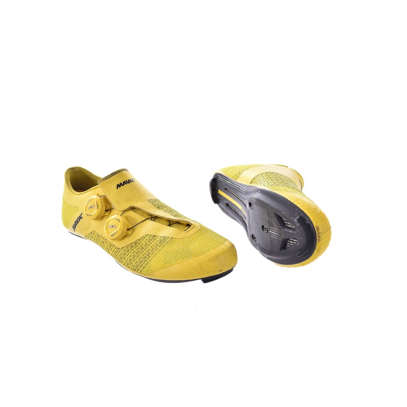 USED Mavic Cosmic Ultimate III Shoes Yellow Size 7.5 EU 41