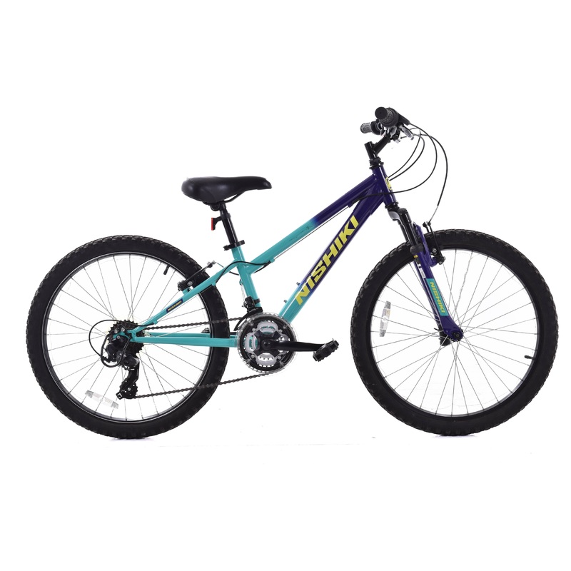 USED Nishiki Pueblo 24″ Kids Mountain Bike Purple Turquoise