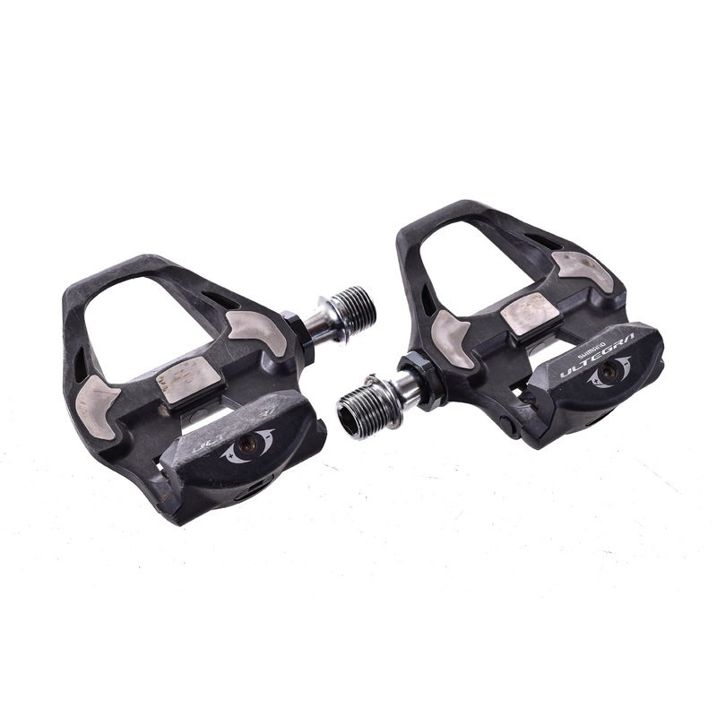USED Shimano Ultegra PD-R8000 SPD-SL Carbon Road Pedals w/ new Cleats
