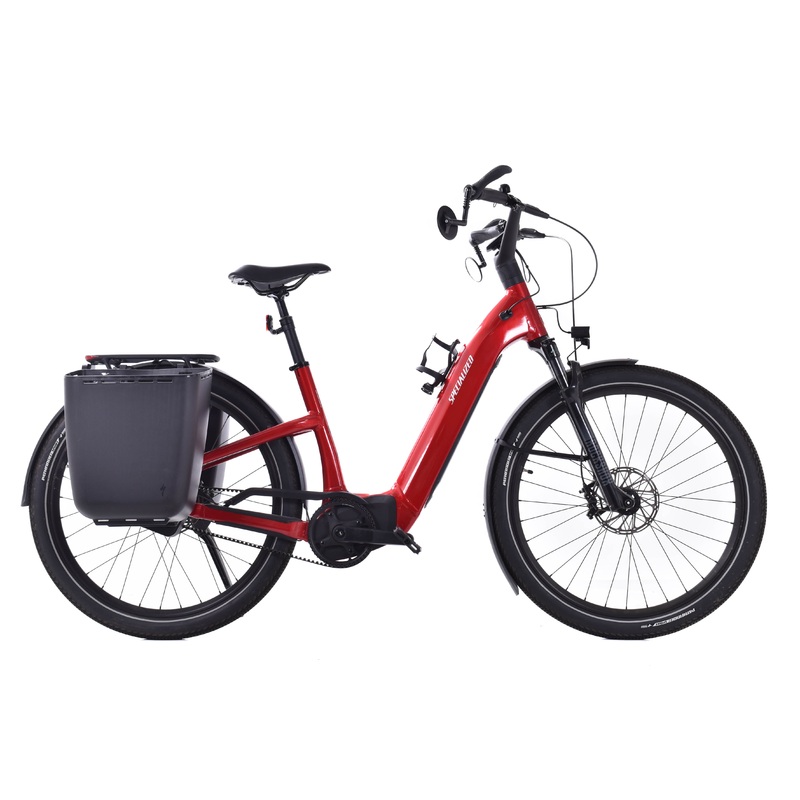 USED Specialized Turbo Como 5.0 IGH Small Electric Bike Internal Gear Belt Driven Step Thru Red