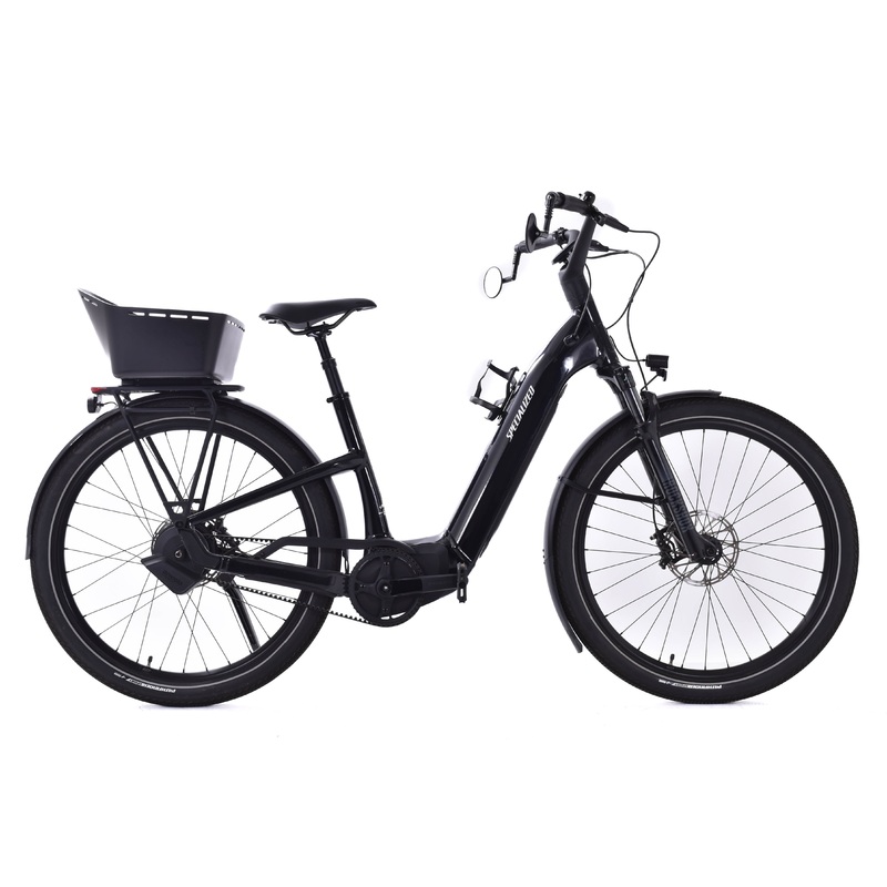 USED Specialized Turbo Como 5.0 IGH Small Electric Bike Internal Gear Hub Belt Driven Step Thru in Black