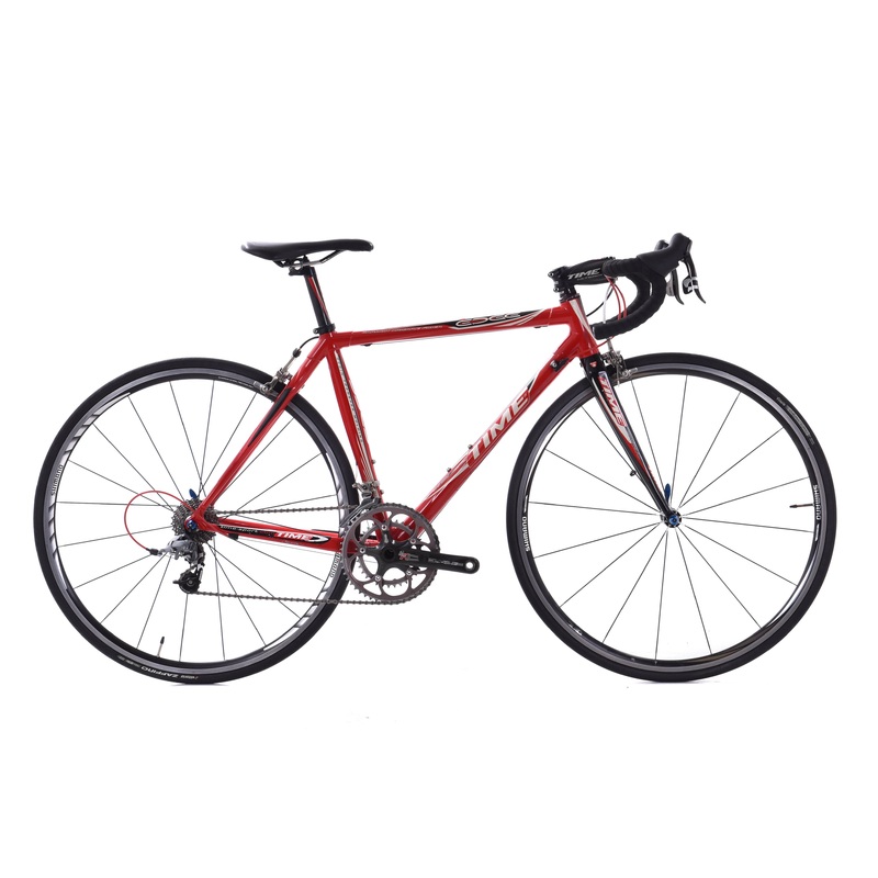 USED Time Edge Racer Carbon Road Bike XXS SRAM Force 2×10 speed Red