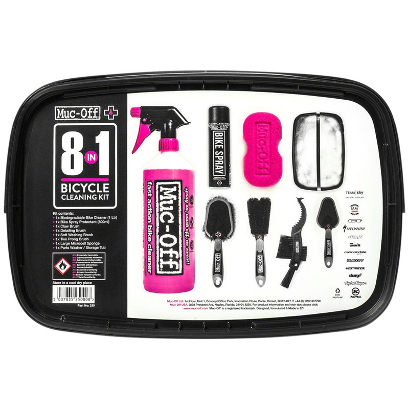 NEW Muc-Off 8-in-1 Cleaning Kit: Tub with 8 Pieces