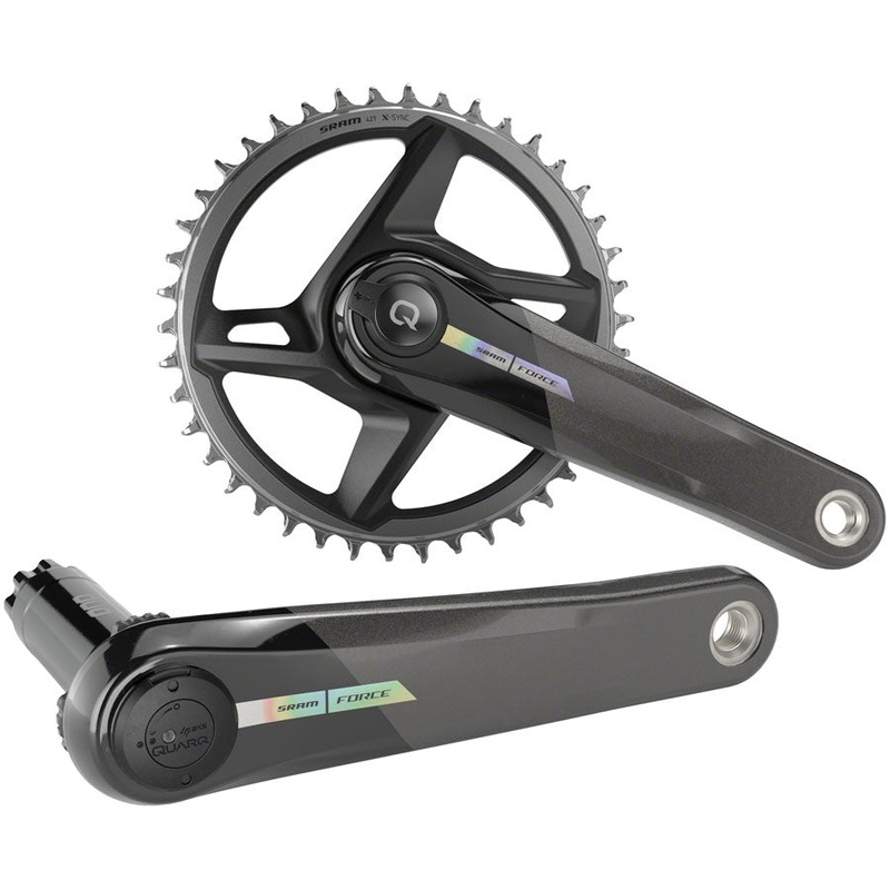 NEW SRAM Force 1 AXS Power Meter Crankset 1×12 Speed, Carbon, Iridescent Gray, DUB, D2 165mm 38t Standard