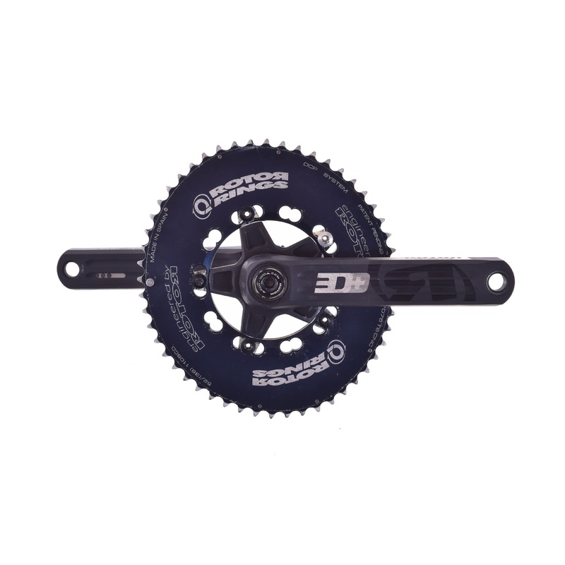USED Rotor 3D+ 175mm Crankset 110mm BCD 52/36T 30mm spindle