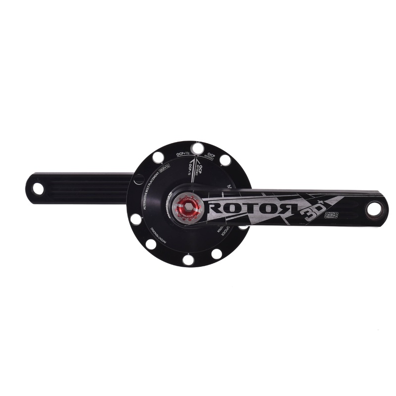 USED Rotor 3D+ 175mm Crankset w/ Micro Adjust Spider 30mm Spindle – AS IS Missing Spider Lock Ring