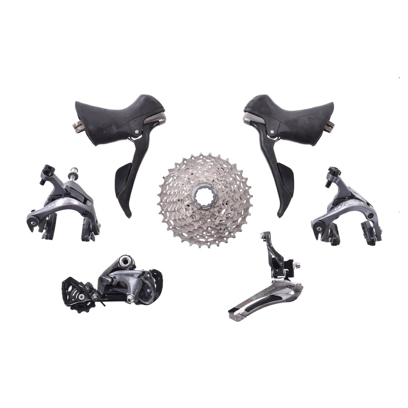USED Shimano Ultegra 6800 2×11 speed Mechanical Road Groupset Medium Cage 11-32t ST, FD, RD, BR