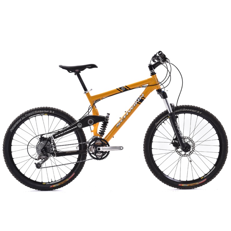 USED Vintage 2000’s Schwinn Straight 6 Full Suspension Mountain Bike Yellow- AS IS