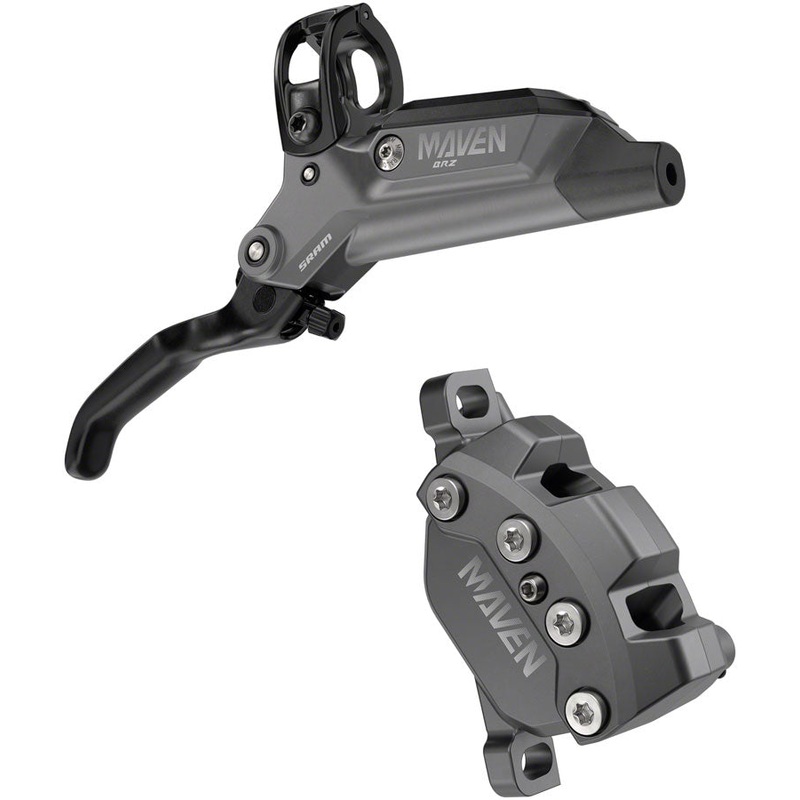 NEW SRAM Maven Bronze Disc Brake and Lever – Front, Post Mount, 4-Piston, Aluminum Lever, SS Hardware, Blast Dark Polar, A1