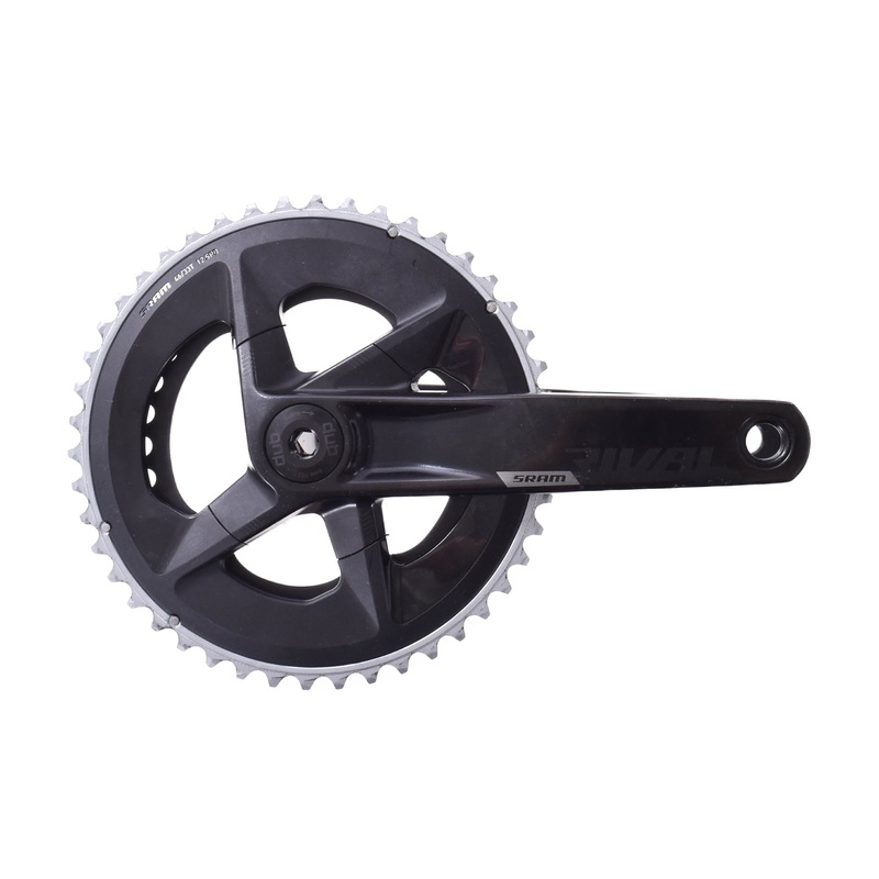 USED SRAM Rival AXS Crankset – 2x, 12-Speed, 170mm, 46/33t, 107 BCD, DUB, Black, D1