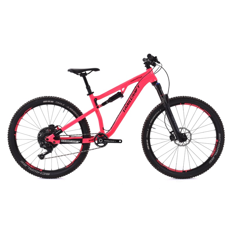 USED Trailcraft Maxwell 26 Youth Size Full Suspension Mountain Bike Shimano 2×10 speed