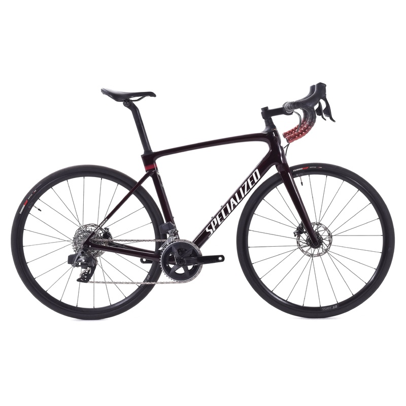 USED 2022 Specialized Roubaix Comp Carbon Disc Road Bike 56cm SRAM Rival AXS 2×12 speed w/ Power Meter